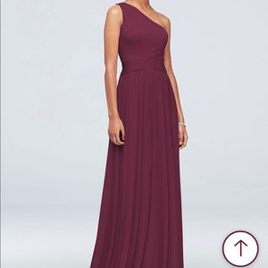 David’s Bridal bridesmaid dress wine